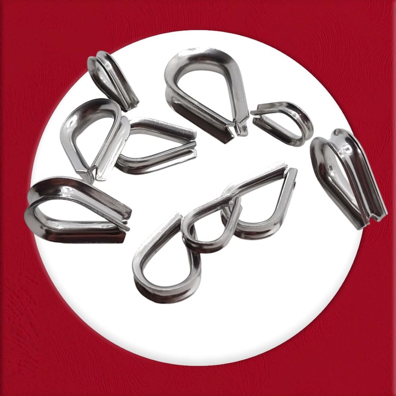 5mm Wire Rope Thimble Made From Marine Grade A4 Stainless