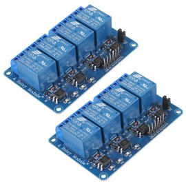 AITRIP 2 x 4 Channel DC 5V Relay Module with Optocoupler for Arduino UNO R3 1280 DSP ARM PIC AVR STM32