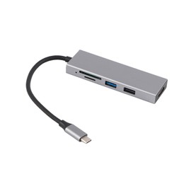 5 in 1 USB C Hub with USB3.0 USB2.0 Storage Card Slot Memory Card Slot HD Multimedia Interface Multiport Adapter for IOS Tablet