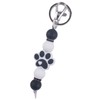 Phamines Silicone Bead Dog Paw Keychain Car Key Bag Accessories