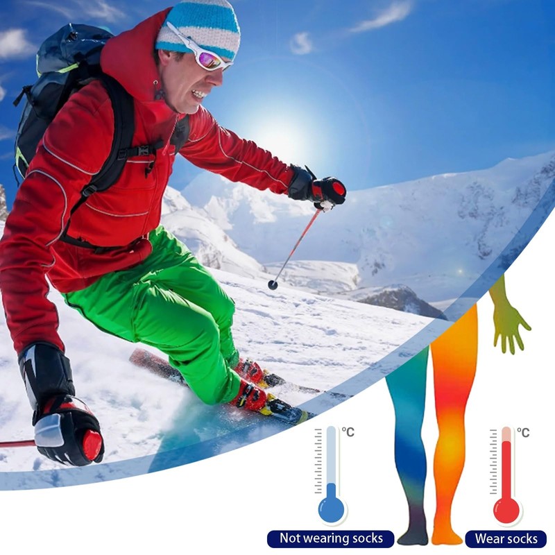 ZANZER Merino Wool Ski Socks - 3 Pairs Thermal Knee