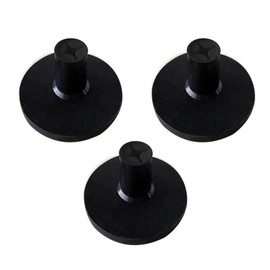 YAFIYGI 3 Pack Rubber Golf Tees Golf Rubber Tee Driving Range Value for Indoor/Outdoor Practice Mat Adaptor Size 1.5'' Rubber Tees for Golf Mats Black Tee Holder for Hitting Mats and Simulator Use