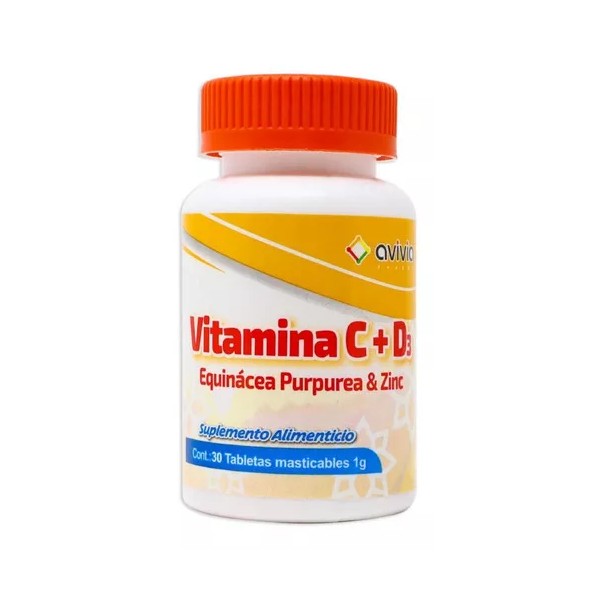 SUPLEMENTOS ALIMENTICIOS PROSIN Vitamina C + D3, Equinacea Purpurea & Zinc, Suplemento Alime Sabor Sin sabor