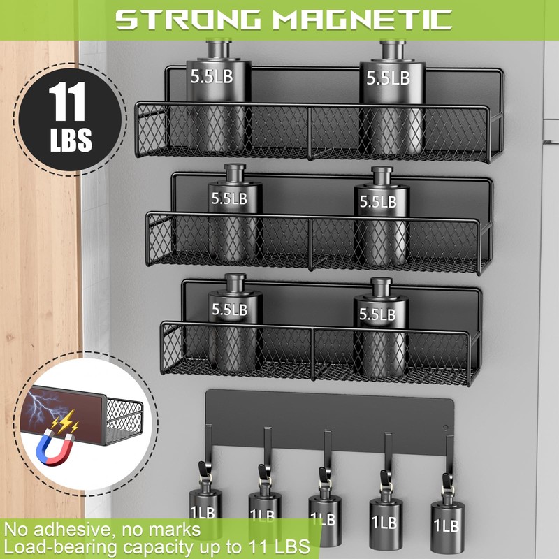 4 Pack Magnetic Shelves for Washing Machine, Heavy-Duty Magnetic Laundry