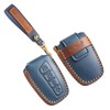 HIBEYO Fit for Hyundai Leather Key Fob Cover Compatition with