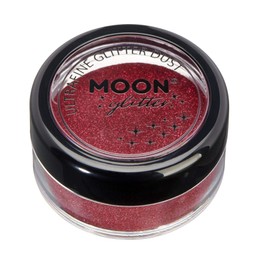 Moon Glitter Classic Ultra Fine Glitter Dust - 100% Cosmetic Glitter for Face, Body, Nails, Hair and Lips - 5g - Red