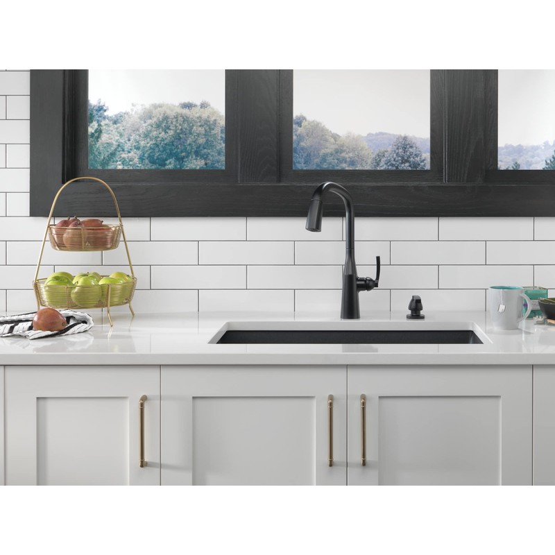 DELTA FAUCET RP101629BL Stryke Soap Dispenser, Matte Black