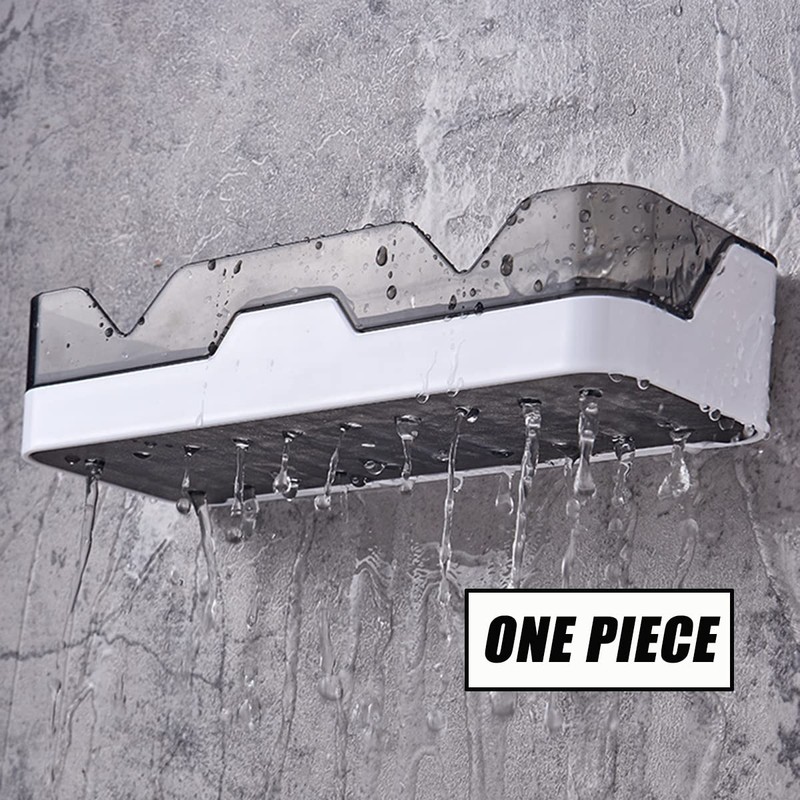 PIGPIGFLY Shower Shelf no Drilling, Plastic Bathroom Shelf, Shower Organiser,