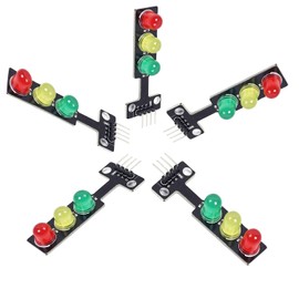 Adeept 5PCS Mini Traffic Light LED DC 5V 5mm Display Module for Arduino Creative DIY Project Kit, Raspberry Pi, Traffic Light for Traffic System Model