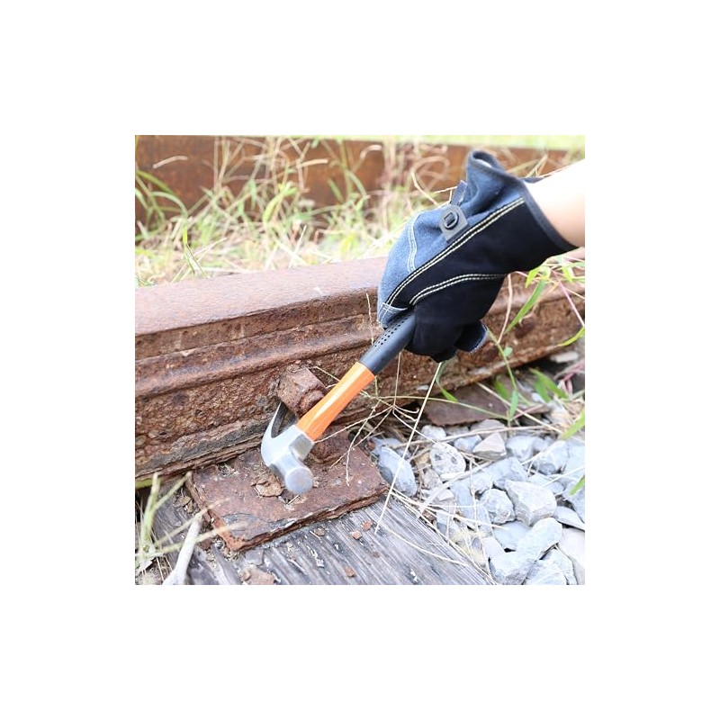 OLSON DEEPAK Leather Work Gloves with Lining, High Strength Work