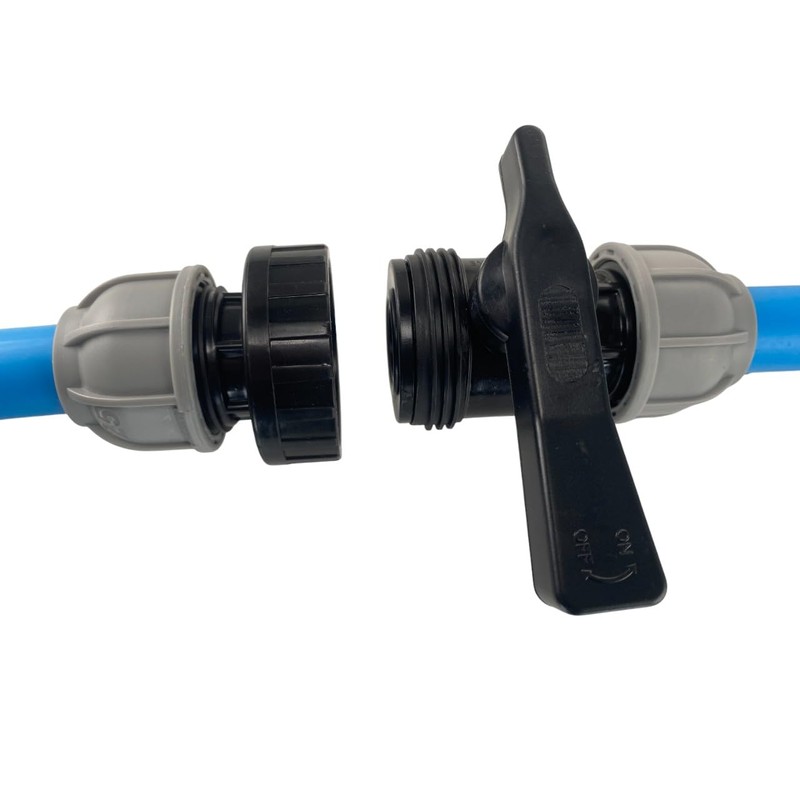 MDPE Water Supply Pipe connectors Flow Valve to Adjust The