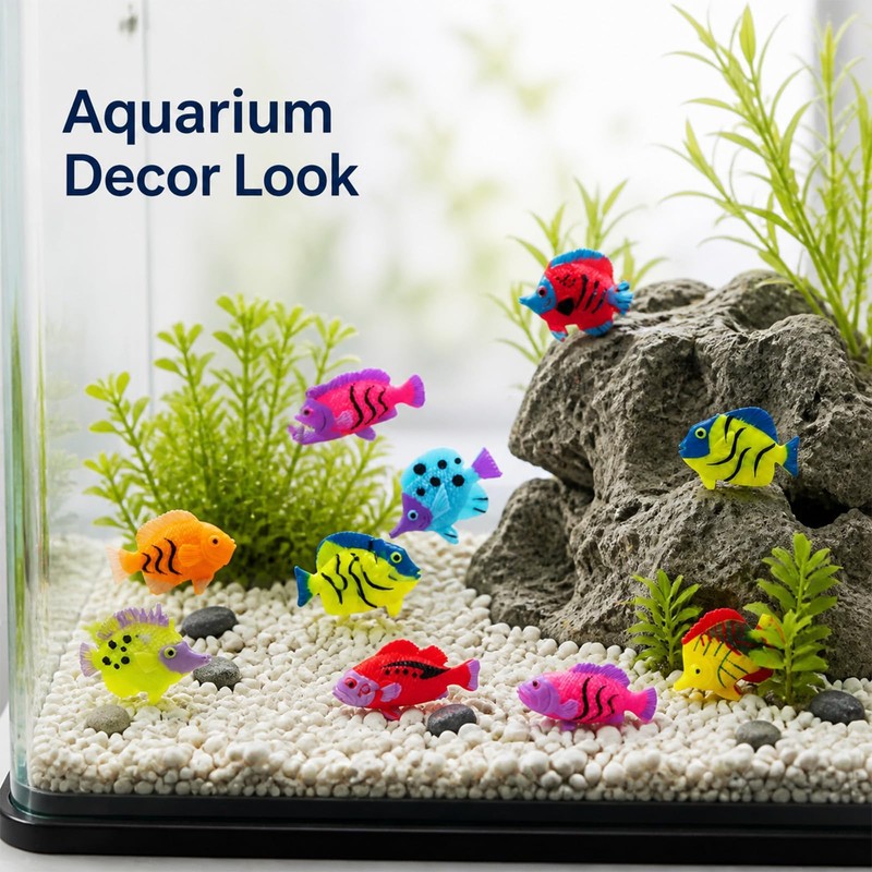 24 Plastic Fish Figures with Realistic Design – Ocean Animal