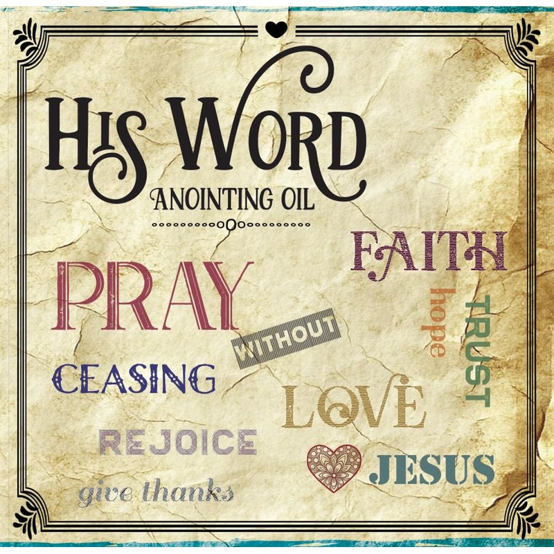 His Word Anointing Oil Gift Set, Pray Without Ceasing, Extra