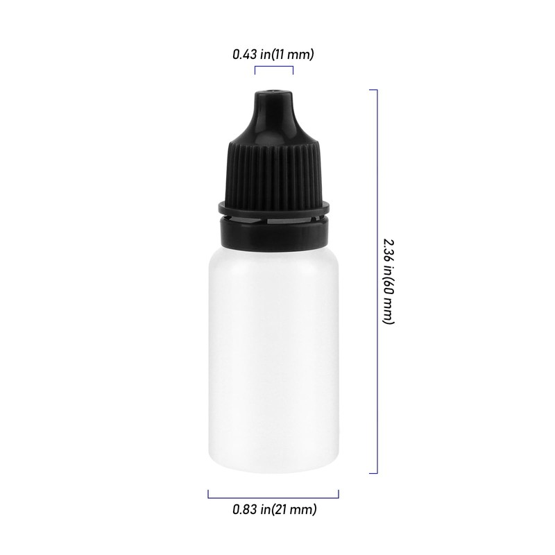 ZEONHEI 200 Pcs 10ml Dropper Bottles, Plastic Empty Dropper Bottles