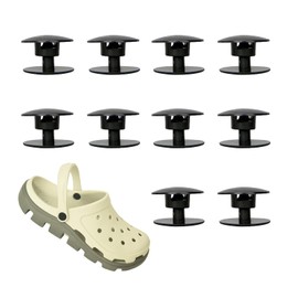 NEEDJING Remaches de repuesto para Crocs, Negro -, 20 Pack