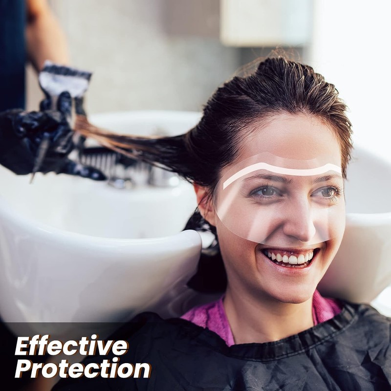 BOBOZHONG 50PCS Eyelash Shield Plastic Eye Shield,Shower Face Eye Protector,Transparent