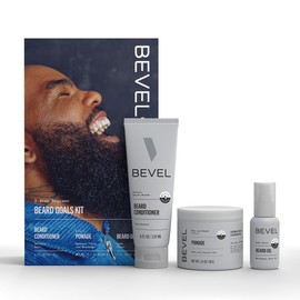 Bevel Mens Beard Grooming Kit - Includes Beard Conditioner, Beard Balm and Beard Oil to Soften, Hydrate and Strengthen Beard and Reduce Skin Irritation and Redness