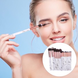 Healeved Pcs Nylon Makeup Brush Set Marble Handle Women's Daily Professional Makeup Tools Cosmetics Brush Set