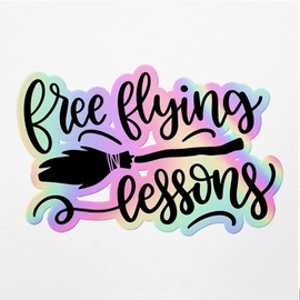 Holographic Decal Stickers of Free Flying Lessons Premium Waterproof Vinyl Decal Stickers for Laptop Phone Accessory Helmet Car Window Mug Tuber Cup Door Wall Decoration ANDVER3c3291aHO