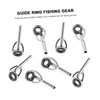 Kisangel 16pcs Stainless Steel Fishing Rod Guide Set Durable Ceramic
