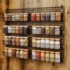 X-cosrack 4 Pack Spice Rack Wall Mount, Upgraded Connectable Seasoning