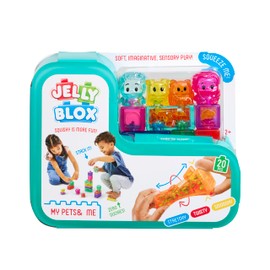 Jelly Blox - My Pets and Me Set, 20 Soft Play Blocks, Construction Toy for Children from 2 Years, Stretchy, Soft & Flexible Blocks