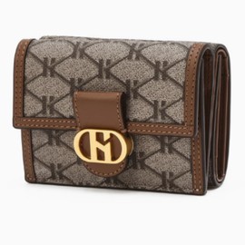 Hazzys (광주신세계)25SS브라운 이니셜패턴 가죽 반지갑 HIWA5E870W1 (Gwangju Shinsegae) 25SS Brown Initial Pattern Leather Wallet HIWA5E870W1