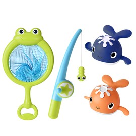 Baby Bath Toy Magnetic Fishing Pool Toys for Kids Wind Up Swimming Whales for Bathrooms Swimming Pools Toys