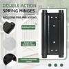 AnvFlik 8inch Black Double Action Spring Hinges, Self Closing Door