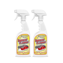 Grandma's Secret Sneaker Cleaner for Rubber, Canvas, Leather - Stain Remover Spray Removes Dirt, Grime, Grass - Shoes Cleaner for Outdoor Slippers, Moccasins - 16 oz, 2 Pack