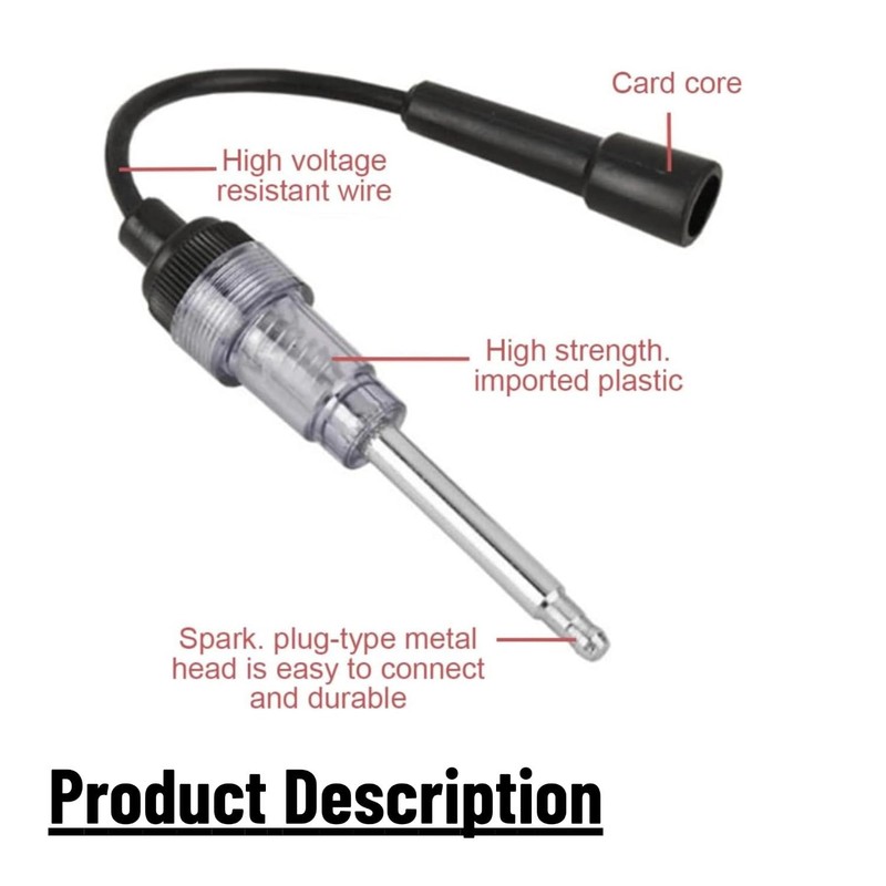 Lyfengdeam 2PCS Inline Spark Plug Tester, Straight Boot Engine Ignition