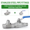 TAISHER 1PCS Forging of 304 Stainless Steel Tee Pipe Fittings,