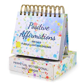 ZEEYUAN Daily Inspirational Desk Calendar Inspirational Quotes for Desk Decor Flip Motivational Calendar, Inspiration Gifts for Women,Cute Office Desk Accessories Office Decor for Women