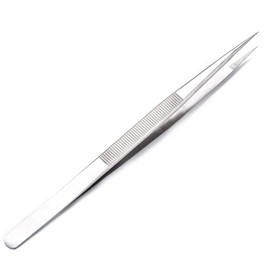 Tweezers,Long Tweezers Stainless Steel Scientific Lab Forceps Straight Medium Point Clamp for Jewelry Making DIY Crafts Hobby Lab Coin Stamp Tongs Without Lock