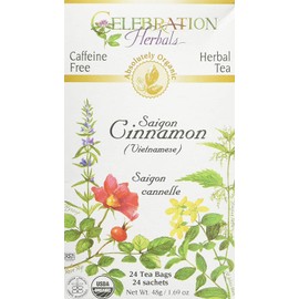 CELEBRATION HERBALS Cinnamon Saigon Organic Tea 24 Bag, 0.02 Pound