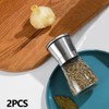 2 Pack Refillable Manual Salt and Pepper Grinder Set, 6oz