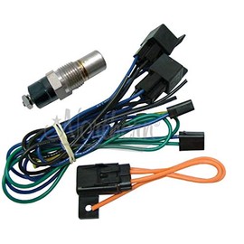 Northern Radiator Temperature Switch, Electric, 185 Degree On, 165 Degree Off, 3/8 in NPT Male, Dual Fan Relay, Wiring Harness, Kit
