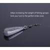TaoTaoChong Fishing Weights Inline Iron Casting Swivel Raindrop Sinkers 30g /1oz