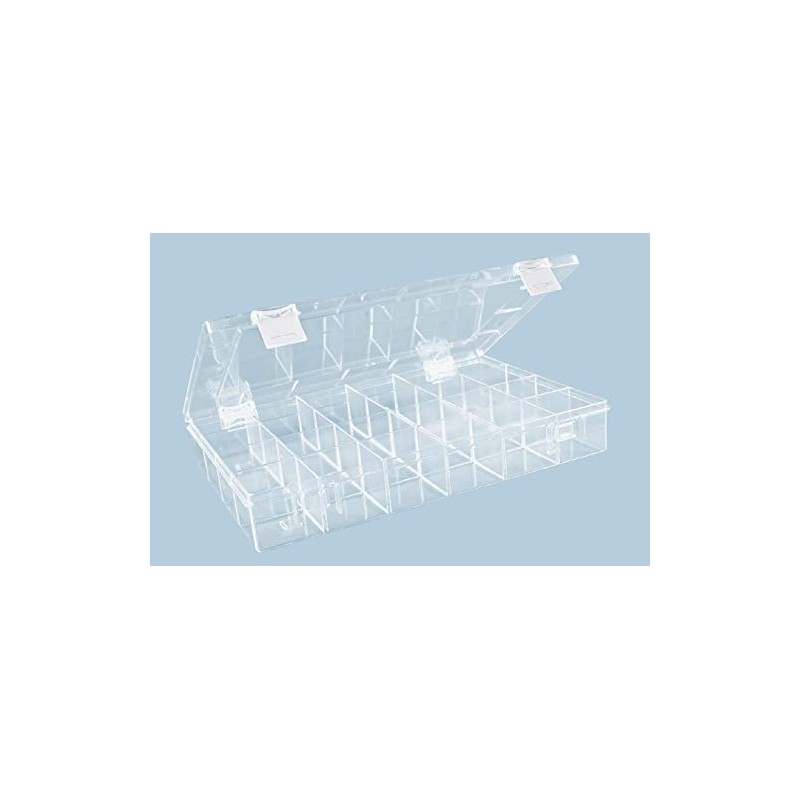 Hunersdorff 612500 Assortment Box PSCLASSIC, 24 compartments 225x335x55 mm, Transparent