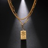 TEAMER Double Layer Necklace Vintage Tarot Jewelry Good Luck Amulet