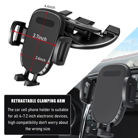 Gasedin Car Phone Holder for CD Slot, Magnetic or One Button Release Hands Free Car Phone Holder, Silicone Pad Protection and 360° Rotation Cell Phone Mount, Car Accessories