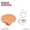 Decoranddecor Vesta - 40mm Round Kitchen Cabinet Furniture Knob Zinc