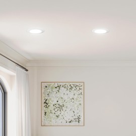 Amico 4 Inch 5CCT LED Recessed Lighting 6 Pack, Dimmable, IC Rated, 8.5W=60W, 650LM Can Lights with Baffle Trim, 2700K/3000K/4000K/5000K/6000K Selectable, Retrofit Installation, ETL & FCC