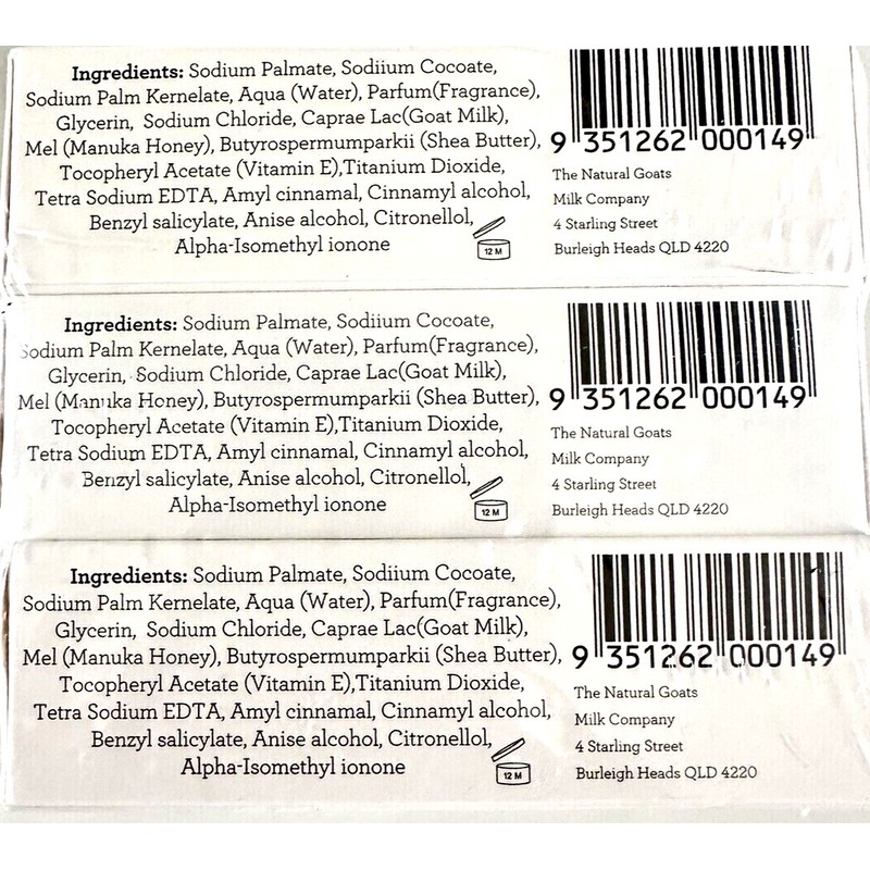 The Natural Goats Milk Company Soap Bar 3 Pack with