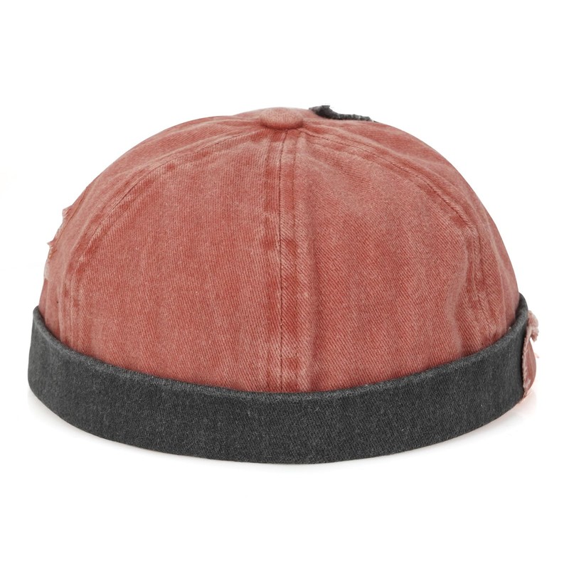 Initlove Mens Docker Cap Patch Brimless Hat Skullcap Retro Beanie