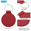 PATIKIL Leather Blank Keychains, 15Pcs Round Keychain Blanks Double Side