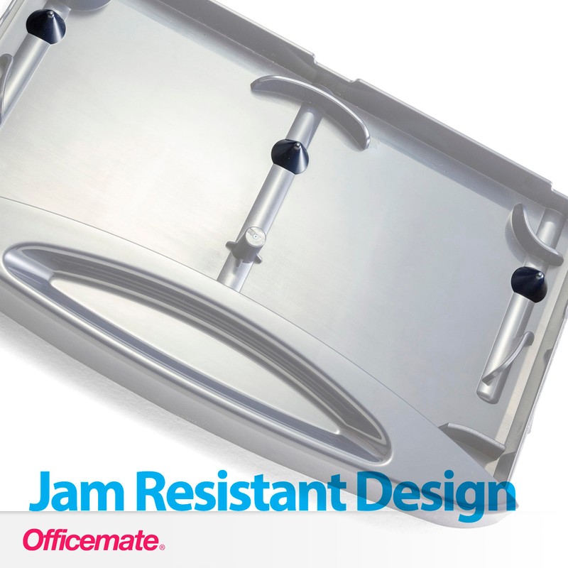 Officemate Deluxe 3-Hole Punch, Heavy Duty, with Chip Drawer, 45