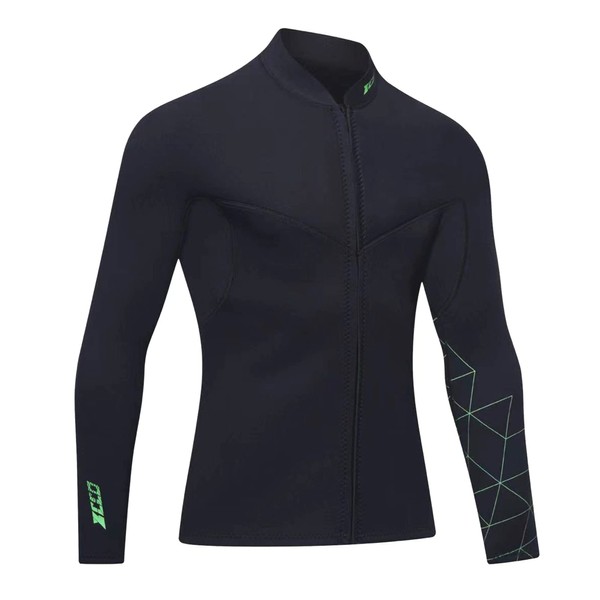 ZCCO Men's 3 mm Wetsuit with Zip Front, Long Sleeves,