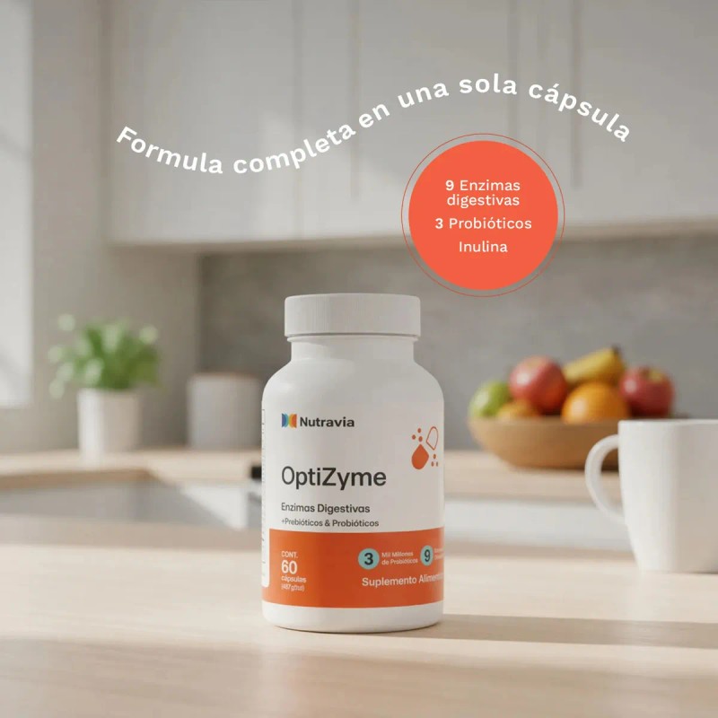 Enzimas Digestivas Inulina Optizyme Capsulas Sabor Nutravia