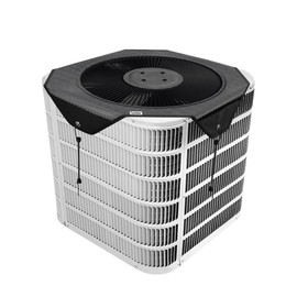 36" x 36" Universal Outdoor Air Conditioner Cover for Outside Units - Heavy Duty Weatherproof AC Cover with Mesh Panels, Fits Most Central AC Units, Top Protection Defender Design（Black）